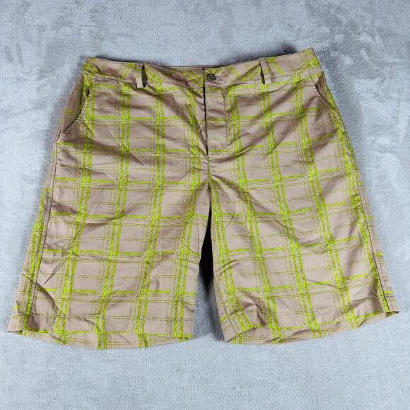 Under Armour Shorts Men 38R Tan Yellow Showdown Golf Short Performance 10 Inseam - Picture 1 of 12